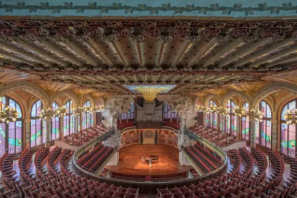 Idée romantique Barcelone : concert au Palau de La Musica