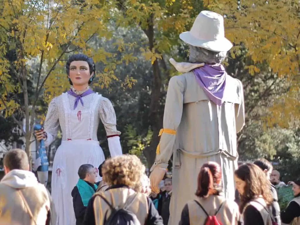 Gegants, or "giants", in Barcelona