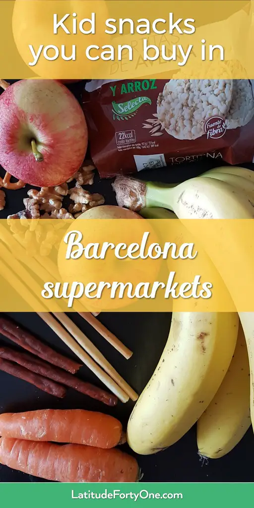 Kid snacks that you can buy in grocery stores in Barcelona