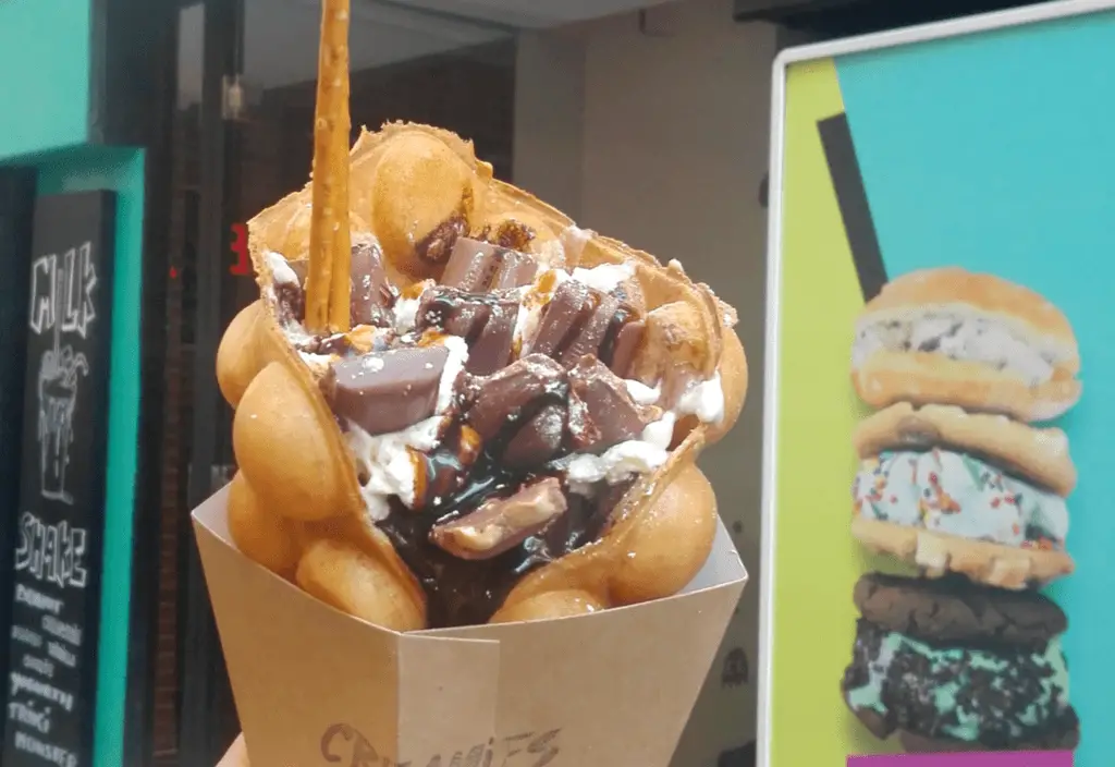 Madrid must-eat: try a bubble waffle!