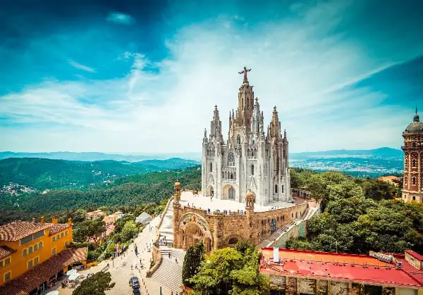 Tibidabo church, Barcelona, Spain