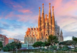 Sagrada Familia at sunset