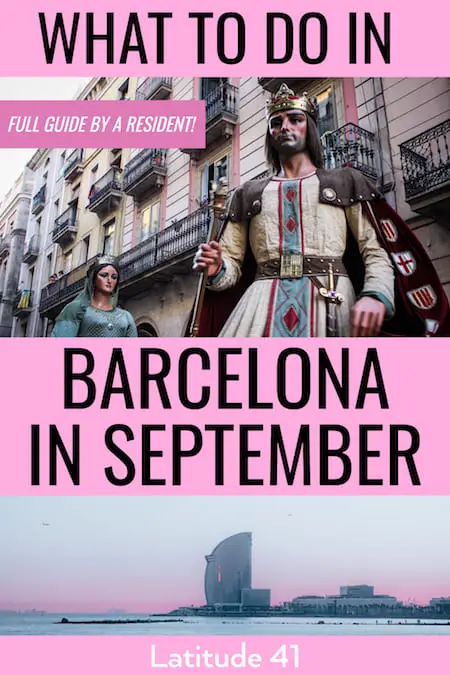 Events, weather in Barcelona Spain in September